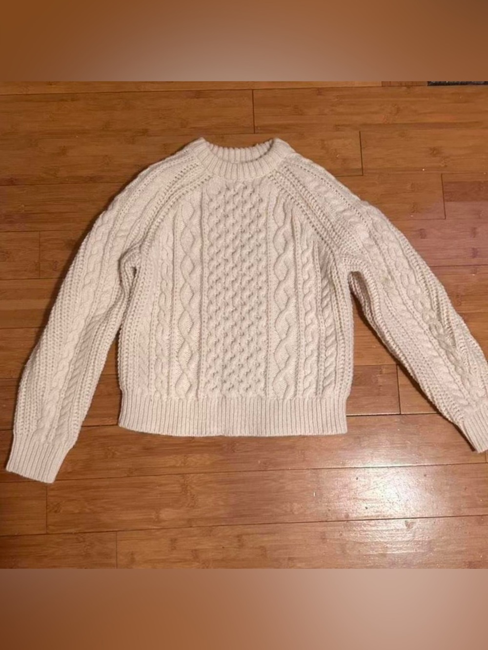 H&M Off-White Cable Knit Pullover